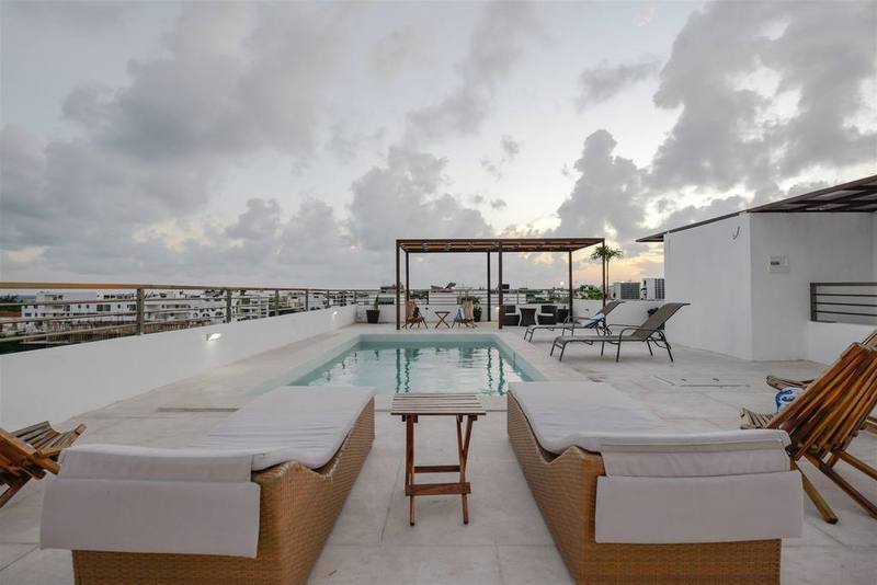 La Playa Condo Playa del Carmen Bagian luar foto