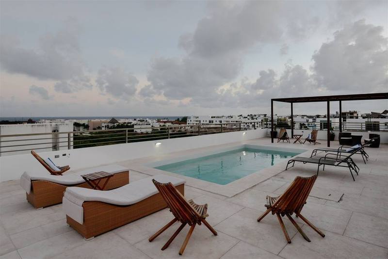 La Playa Condo Playa del Carmen Bagian luar foto